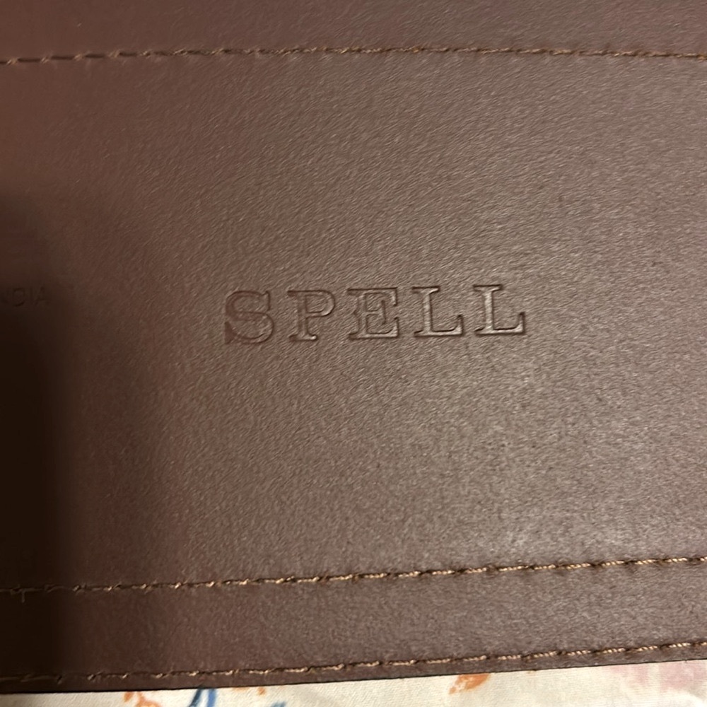 BNWOT Spell Leather Vista Belt in Tan Medium with Spell Cotton Dust Bag - Picture 10 of 10